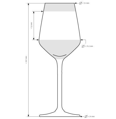 Bicchiere da vino bianco Carré 29 cl Bicchiere da vino bianco Carré 29 cl