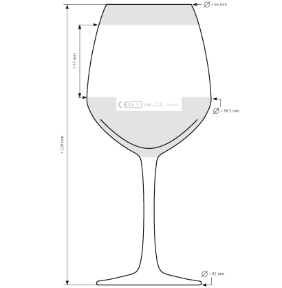 Bicchiere da vino Robusto 55 cl calibrato Bicchiere da vino Robusto 55 cl calibrato