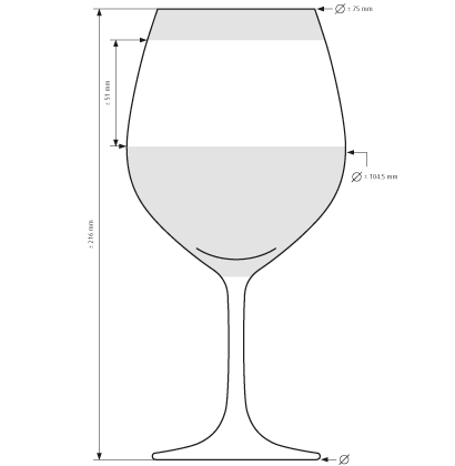 Bicchiere da vino Rosso Vino Grande 71cl Bicchiere da vino Rosso Vino Grande 71cl