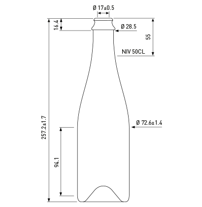 Bierflasche KK 50cl Belgien braun Bierflasche KK 50cl Belgien braun