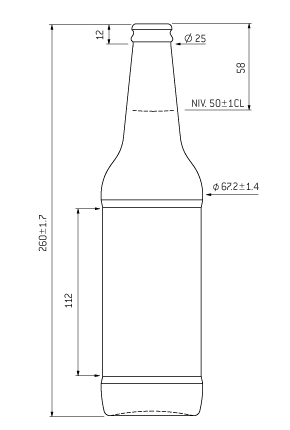 Bierflasche KK 50cl PIVO Long Neck grün Bierflasche KK 50cl PIVO Long Neck grün