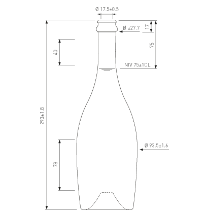 Bottiglia di birra 75cl nero tappo corona Collio Bottiglia di birra 75cl nero tappo corona Collio