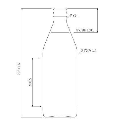 Bottiglia di birra corona 50cl Euro marrone (MW) Bottiglia di birra corona 50cl Euro marrone (MW)