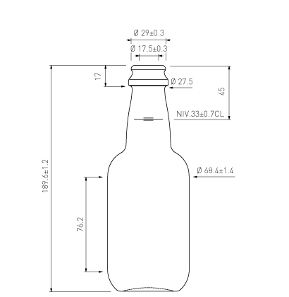 Bottiglia di birra Craft Beer 33cl corona 29mm Cla antico Bottiglia di birra Craft Beer 33cl corona 29mm Cla antico