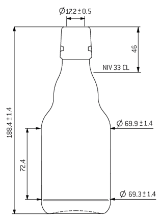 Bottiglia di birra tappo meccanico 33cl Steinie marrone Bottiglia di birra tappo meccanico 33cl Steinie marrone