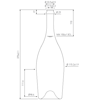 Bottiglia di Champagne 1.5 l antico Collio Bottiglia di Champagne 1.5 l antico Collio