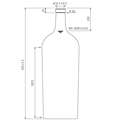 Bottiglia di vino Bordolese cetie 12l antico Balthazar Bottiglia di vino Bordolese cetie 12l antico Balthazar