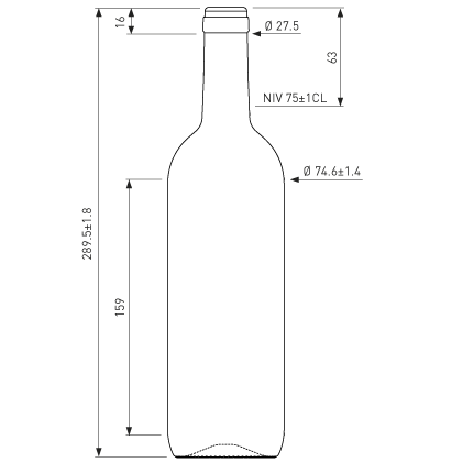 Bottiglia di vino Bordolese cetie 75cl bianco Viva Bottiglia di vino Bordolese cetie 75cl bianco Viva
