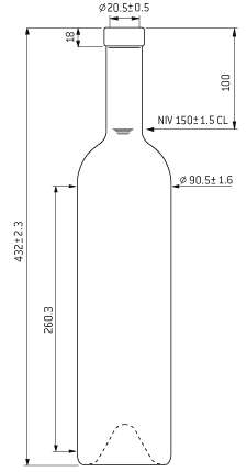 Bottiglia di vino Futura Magnum fascetta 150cl antico S25 Bottiglia di vino Futura Magnum fascetta 150cl antico S25