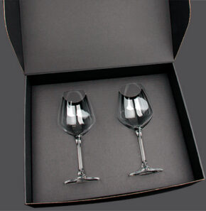 Cofanetto regalo nero con 2 bicchieri Robusto da 37cl