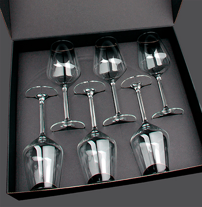 Confezione regalo nera con 6 bicchieri Carré da 38cl 2 Confezione regalo nera con 6 bicchieri Carré da 38cl 2