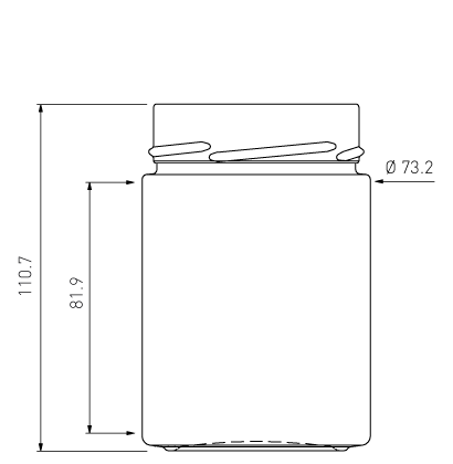 Jam Jar 314 ml weiss TO70 Deep H18 Ergo Jam Jar 314 ml weiss TO70 Deep H18 Ergo
