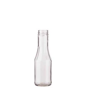 Ketchupflasche 250 ml weiss TO38/H12mm mit Facetten
