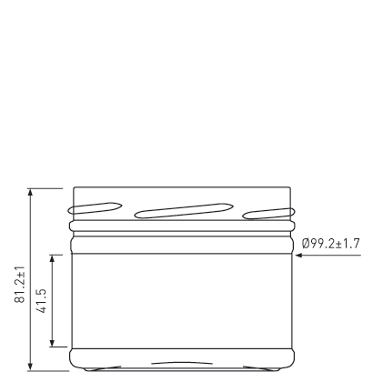 Konfitürenglas 475ml TO100 weiss Konfitürenglas 475ml TO100 weiss
