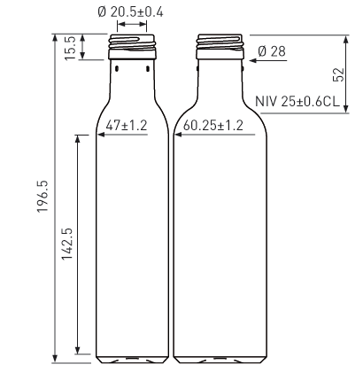 Öl- und Essigflasche Marasca PP31,5 25 cl antik Öl- und Essigflasche Marasca PP31,5 25 cl antik