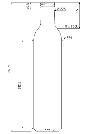 Öl- und Essigflasche Marasca PP31,5 antik 50 cl Öl- und Essigflasche Marasca PP31,5 antik 50 cl