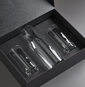 Scatola regalo nera (1x caraffe Aquaria / 2x bicchieri per acqua Islande 33 cl)
