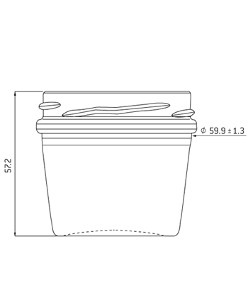 Vaso per conserve 105 ml bianco TO63 conico Vaso per conserve 105 ml bianco TO63 conico