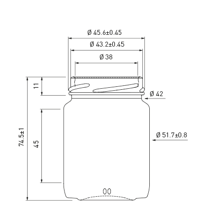 Vaso per conserve 106 ml TO48 bianco Vaso per conserve 106 ml TO48 bianco