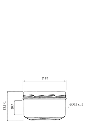 Vaso per conserve 186 ml bianco TO82 Vaso per conserve 186 ml bianco TO82