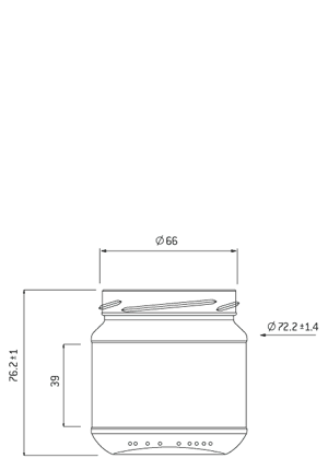 Vaso per conserve 212 ml bianco TO66 Vaso per conserve 212 ml bianco TO66