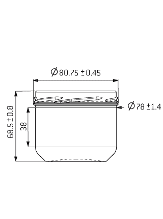Vaso per conserve 260 ml bianco TO82 Vaso per conserve 260 ml bianco TO82