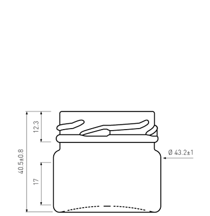 Vaso per conserve 33 ml bianco TO43 Monodose Vaso per conserve 33 ml bianco TO43 Monodose