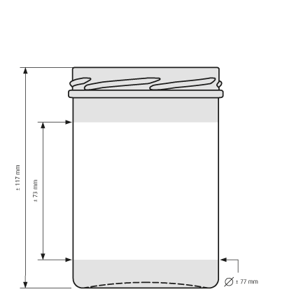 Vaso per conserve 435 ml TO82 bianco Vaso per conserve 435 ml TO82 bianco