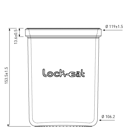 Vaso per marmellata 1000ml Lock Eat Vaso per marmellata 1000ml Lock Eat