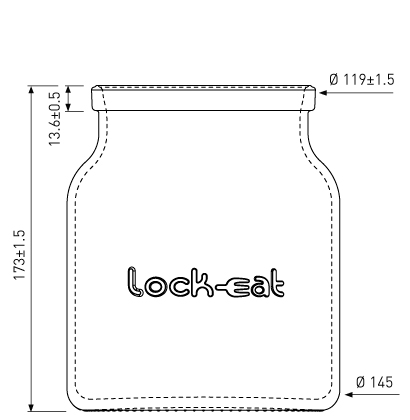 Vaso per marmellata 2000ml Lock Eat Vaso per marmellata 2000ml Lock Eat