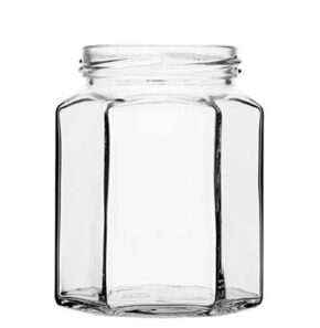 Vaso per marmellata 288 ml bianco TO63 esagonale