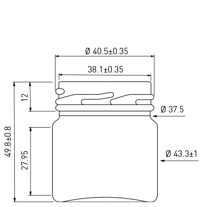 Vaso per marmellata 41ml TO43 rotonda bianco Vaso per marmellata 41ml TO43 rotonda bianco