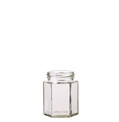 Vaso per marmellata esagonale 196ml TO58 bianco