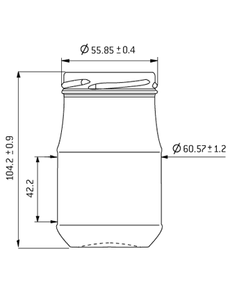 Vaso per miele 212 ml bianco TO58 Vaso per miele 212 ml bianco TO58