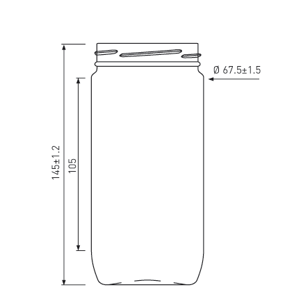 Vaso per miele 415ml TO63 bianco Vaso per miele 415ml TO63 bianco
