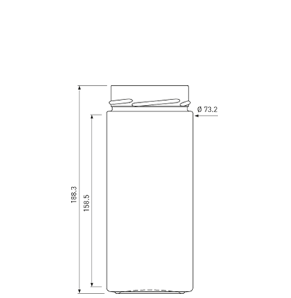 Vaso per miele 580ml bianco TO70 Deep H18 Ergo Vaso per miele 580ml bianco TO70 Deep H18 Ergo