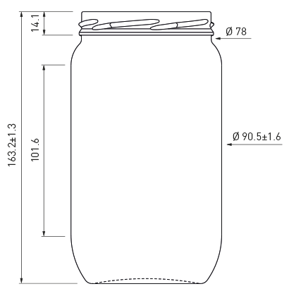 Vaso per miele 850 ml bianco TO82 Normalisé Vaso per miele 850 ml bianco TO82 Normalisé