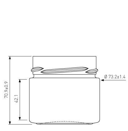 Vaso per miele TO70 212ml H18 Vaso per miele TO70 212ml H18