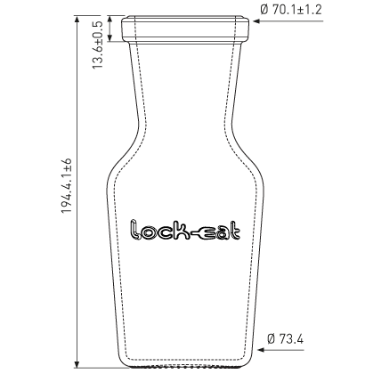 Vaso tappo meccanico 50 cl Lock Eat Vaso tappo meccanico 50 cl Lock Eat