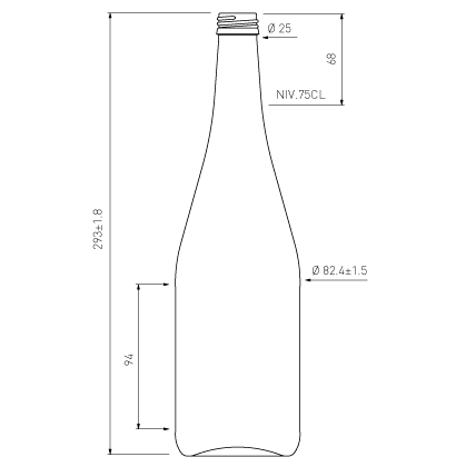 Water bottle Soly Sombra 75cl MCA 28 white Water bottle Soly Sombra 75cl MCA 28 white