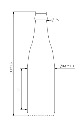 Beer bottle crown 33cl Vichy brown (233mm) Beer bottle crown 33cl Vichy brown (233mm)