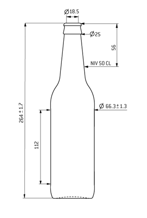 Bierflasche KK 50cl Long Neck braun Bierflasche KK 50cl Long Neck braun
