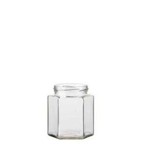 Einmachglas 390 ml weiss TO70 6-Kant