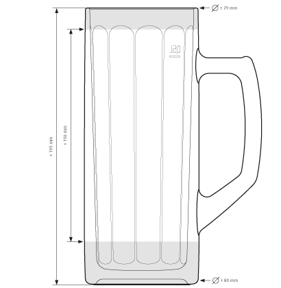 Bicchiere da birra Reno 63cl Bicchiere da birra Reno 63cl