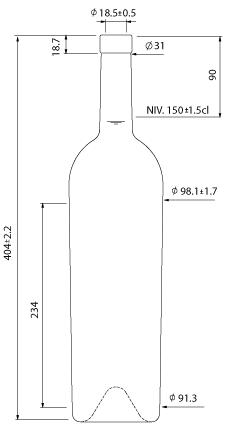 Bottiglia di vino Elite fascetta 1.5 l antico Magnum Bottiglia di vino Elite fascetta 1.5 l antico Magnum